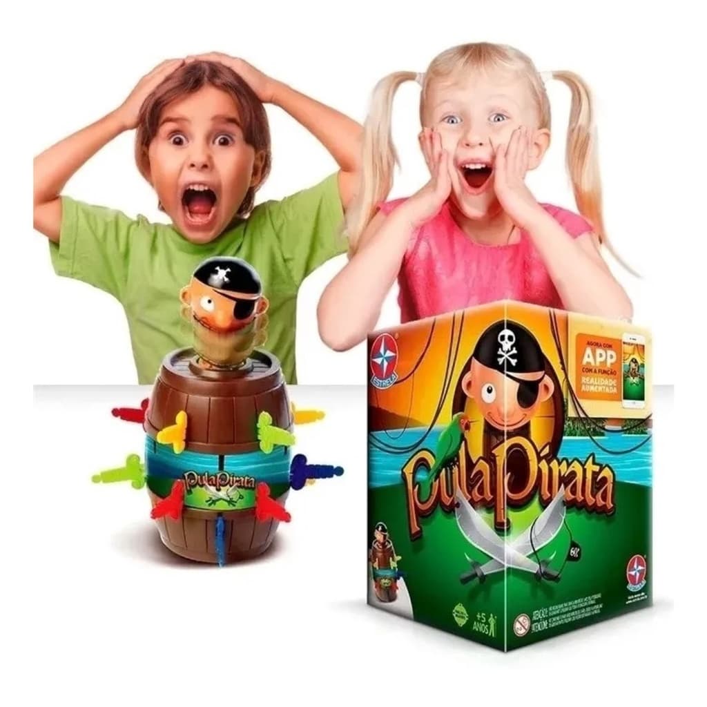 Jogo Pula Pirata Divertido Criança Original Estrela