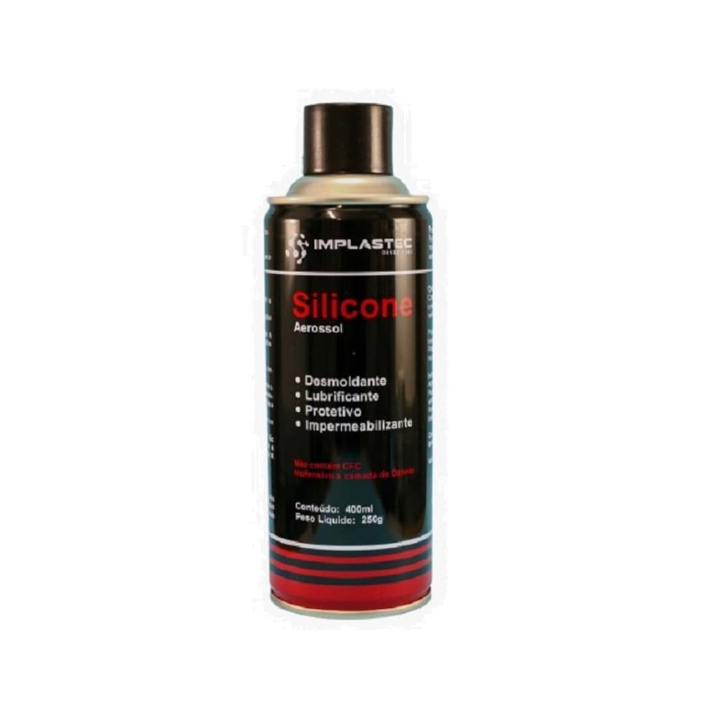 Desmoldante Lubrificante Silicone Spray 400ml 250g - Implastec - 25024 100% Garantido