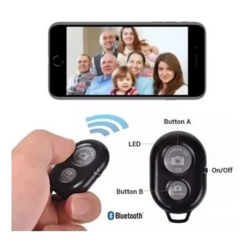 Controle Remoto Disparador de Fotos Bluetooth Para Smartphone Bastão De Selfie Ring Light Youtuber