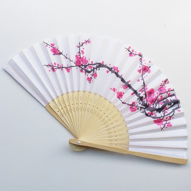 YU Ventilador Dobrável De Mão Floral Elegante Japonês Para Mulheres E Meninas