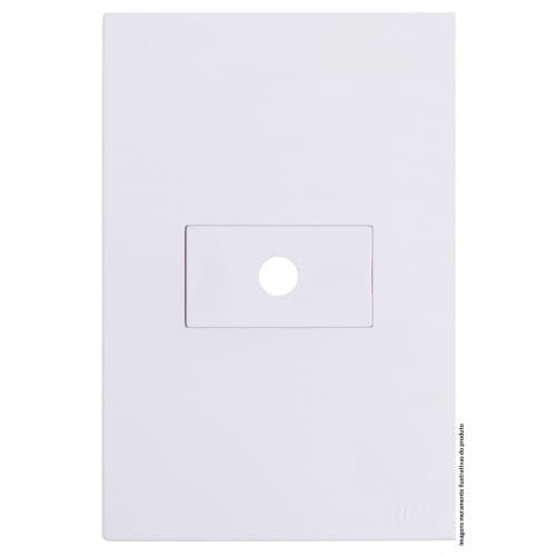 Cj Placa Furo Horizontal 4x2 - Recta Branco Gloss