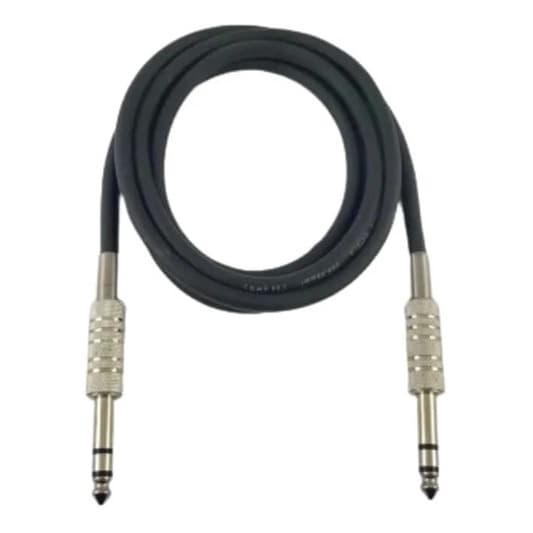 Cabo P10 Stereo X P10 Stereo 3 Metros - Balanceado - Niquel
