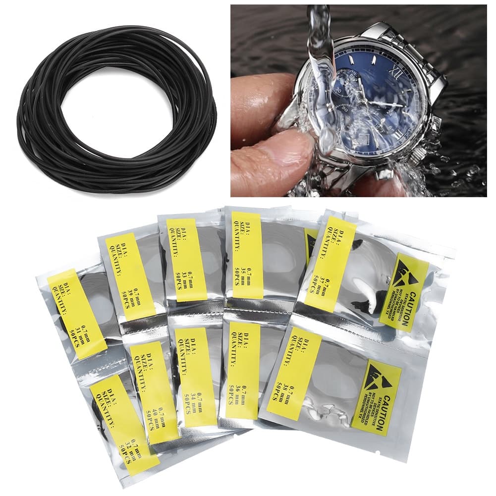 Heheshopwon 500 Pçs/Saco O Ring Vedação De Borracha Relógio Tampa Traseira Juntas De Ferramenta De Reparo De (0.7)