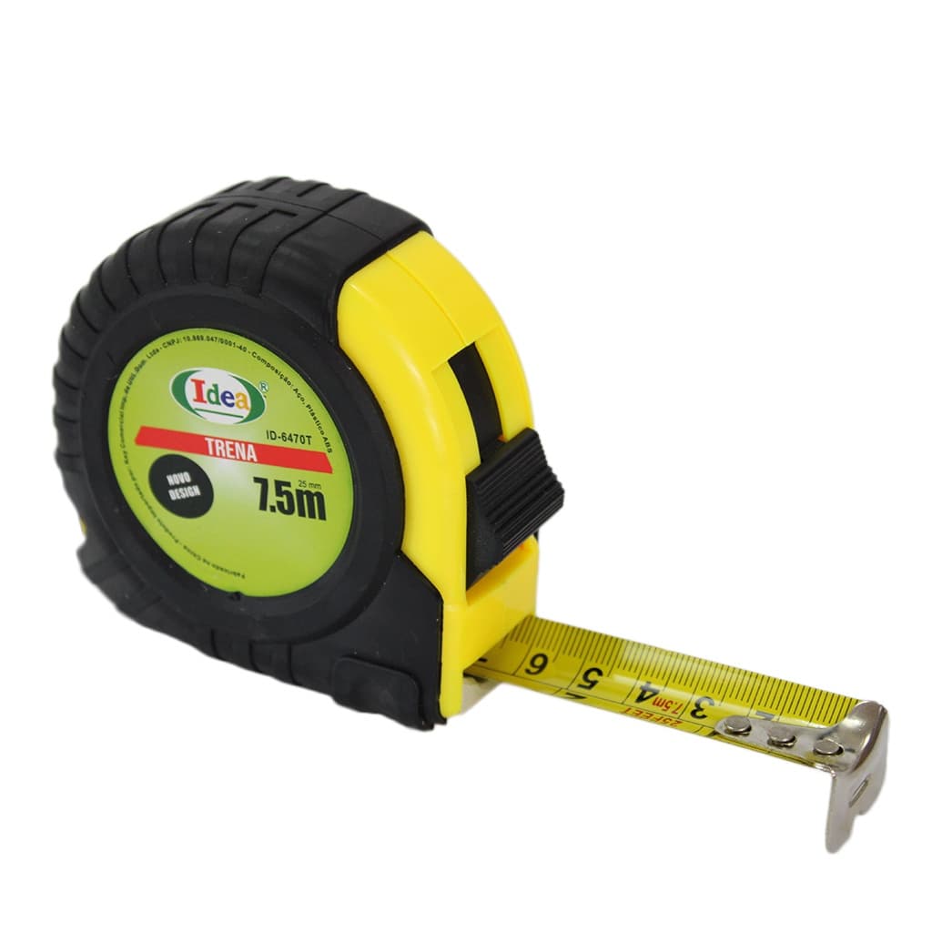 Trena Fita Métrica 7,5 Metros Fita 25mm Emborrachada Trava