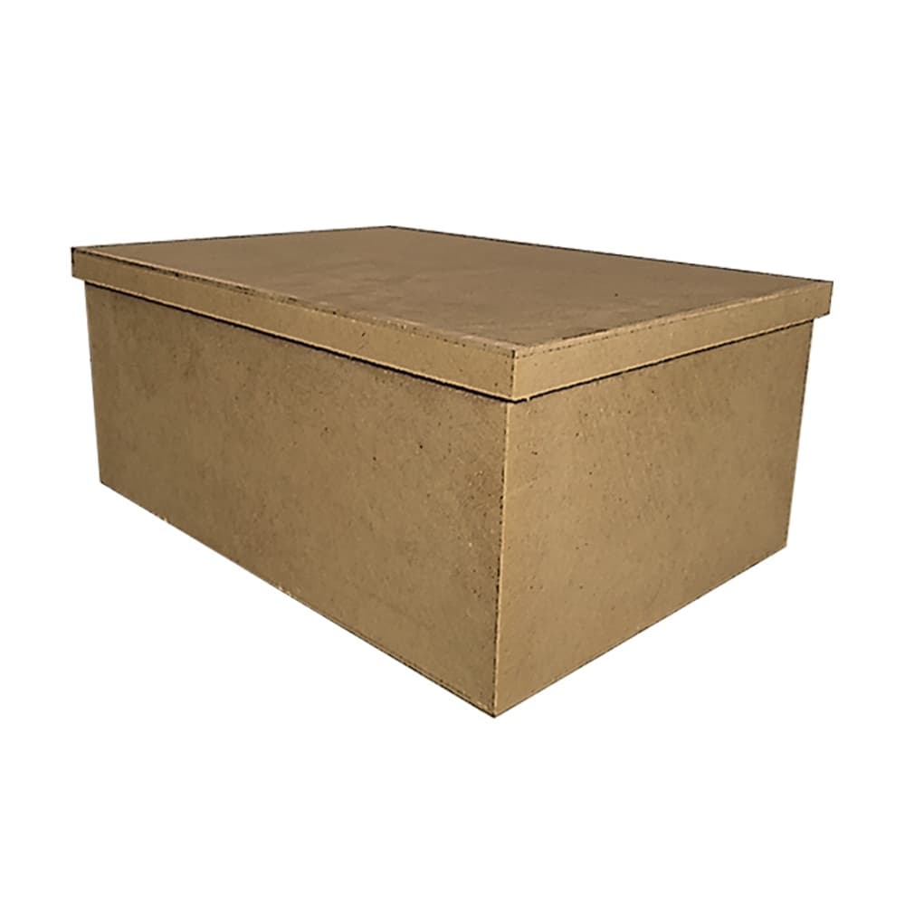 Caixa Retangular Tampa Sapato 35x25x15 Madeira Mdf