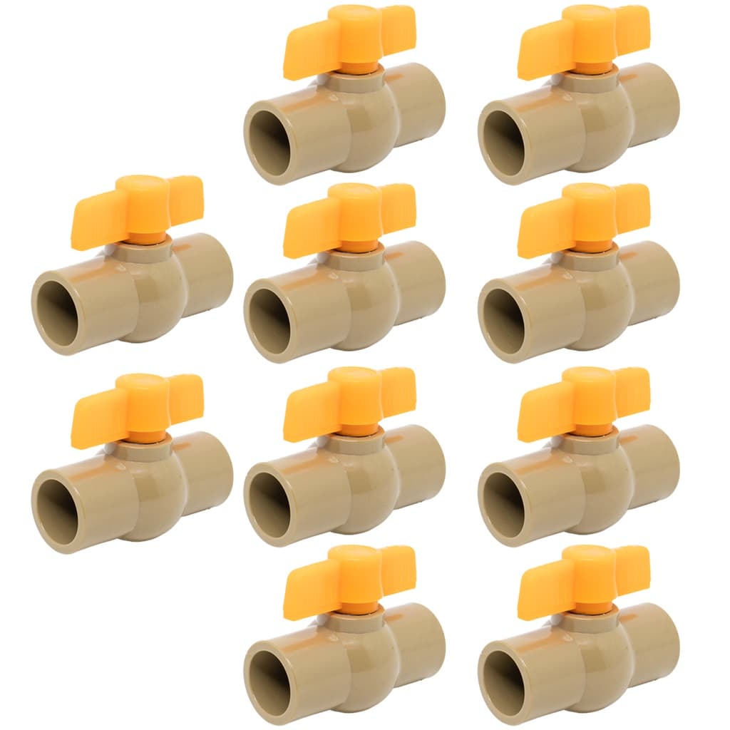 Kit 10 Registro Esfera Pvc Soldavel 3/4 Ou 25mm