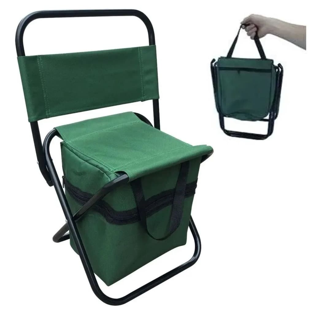 Cadeira De Camping E Pesca Com Bolso Dobrável Importway