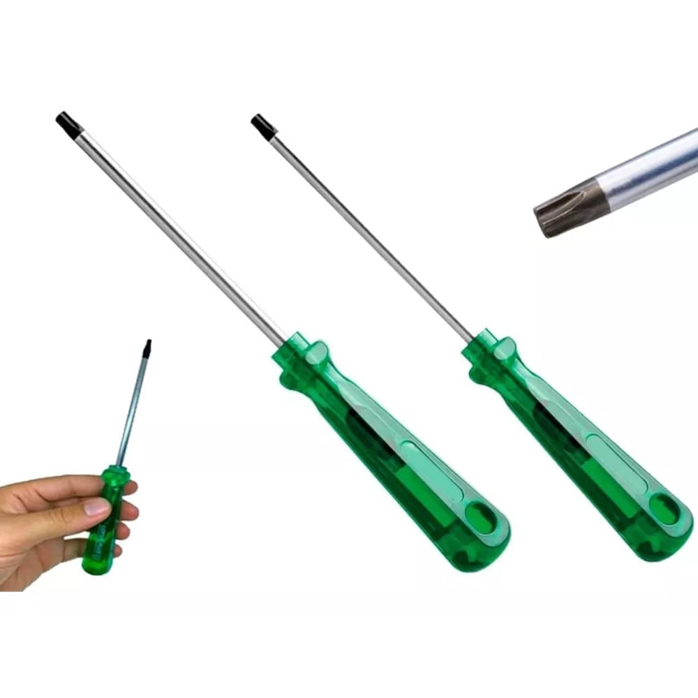 Jogo 2 Chaves Torx Cromo Vanádio Cabo Ergonômico Imantada T-20 T-25 Profissional
