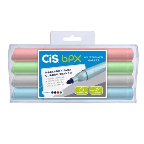Marcador para Quadro Branco BPX (com 4 cores) Cis