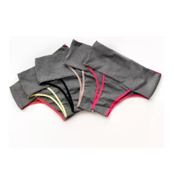 KIT 5 Calcinhas Seca Barriga Modeladora Cós Duplo Alto Feminina Microfibra Mescla Compressão