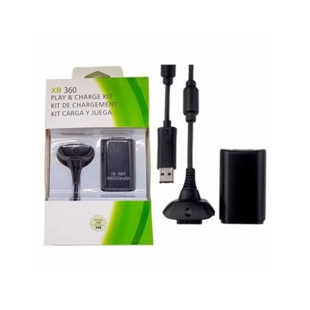 Kit Bateria +Carregador Controle Xbox 360 Manete SusStore