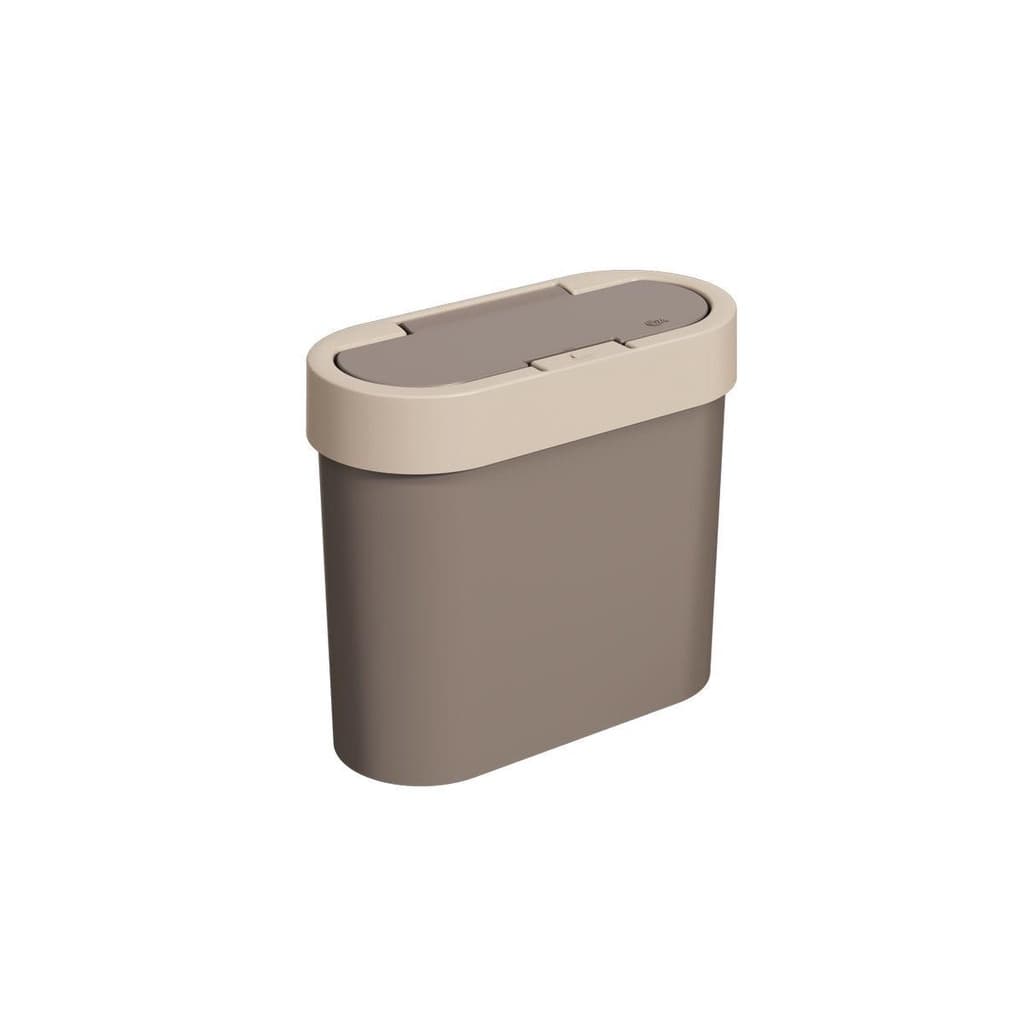 Lixeira Flat 2,8 Litros Warm Gray e Light Gray Coza