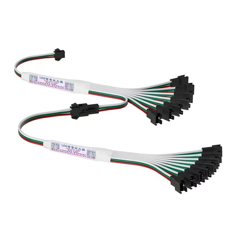DC5-24V Mini SPI Amplificador Repetidor De Sinal Para WS2812B WS2811 1903 16703 Fita Led Pixel RGB Endereçável Controlador De Colorida