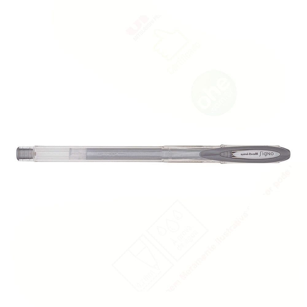 Caneta Gel Glitter Signo 0.7mm Prata - Uni-ball