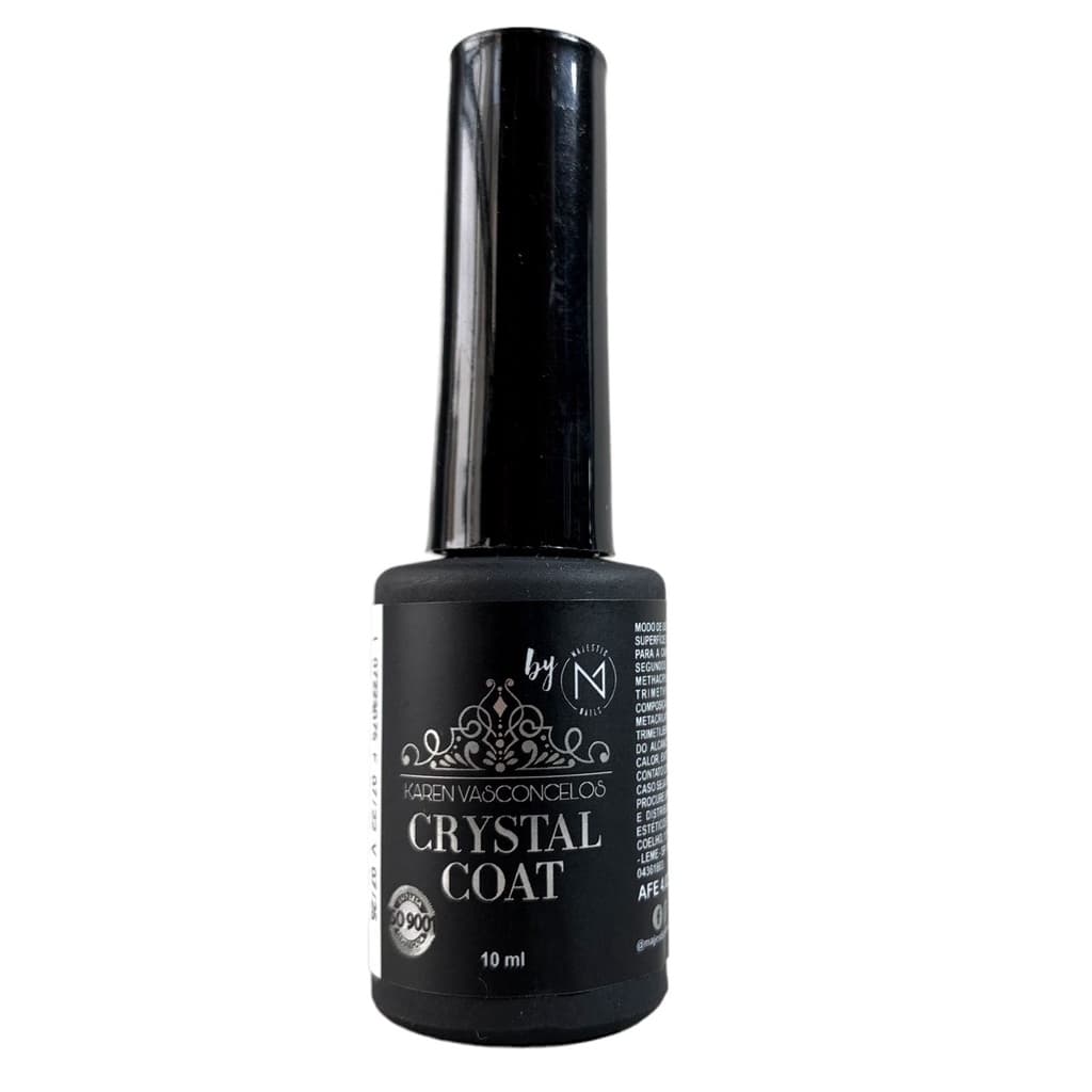 Crystal Coat Karen Vasconcelos 10ml Top Coat Transparente Fininho Brilho Intenso
