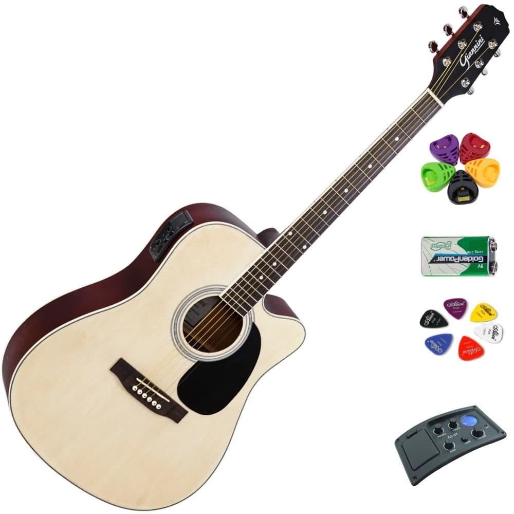 Violão Elétrico Acústico Folk Cutway Gdc-1 Ceq Ns - Natural Fosco