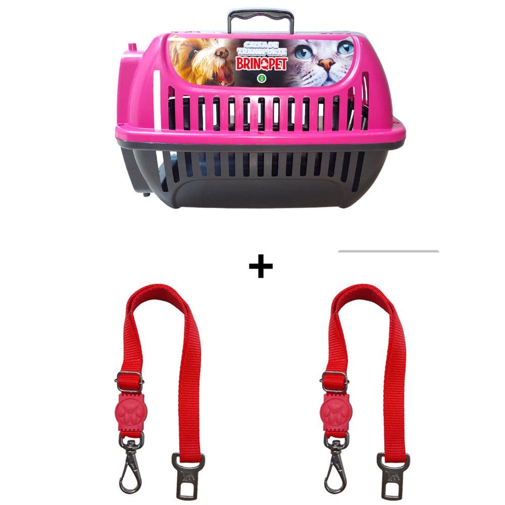 Kit Caixa De Transporte N2 + 2 Cintos de Segurança Fêmea