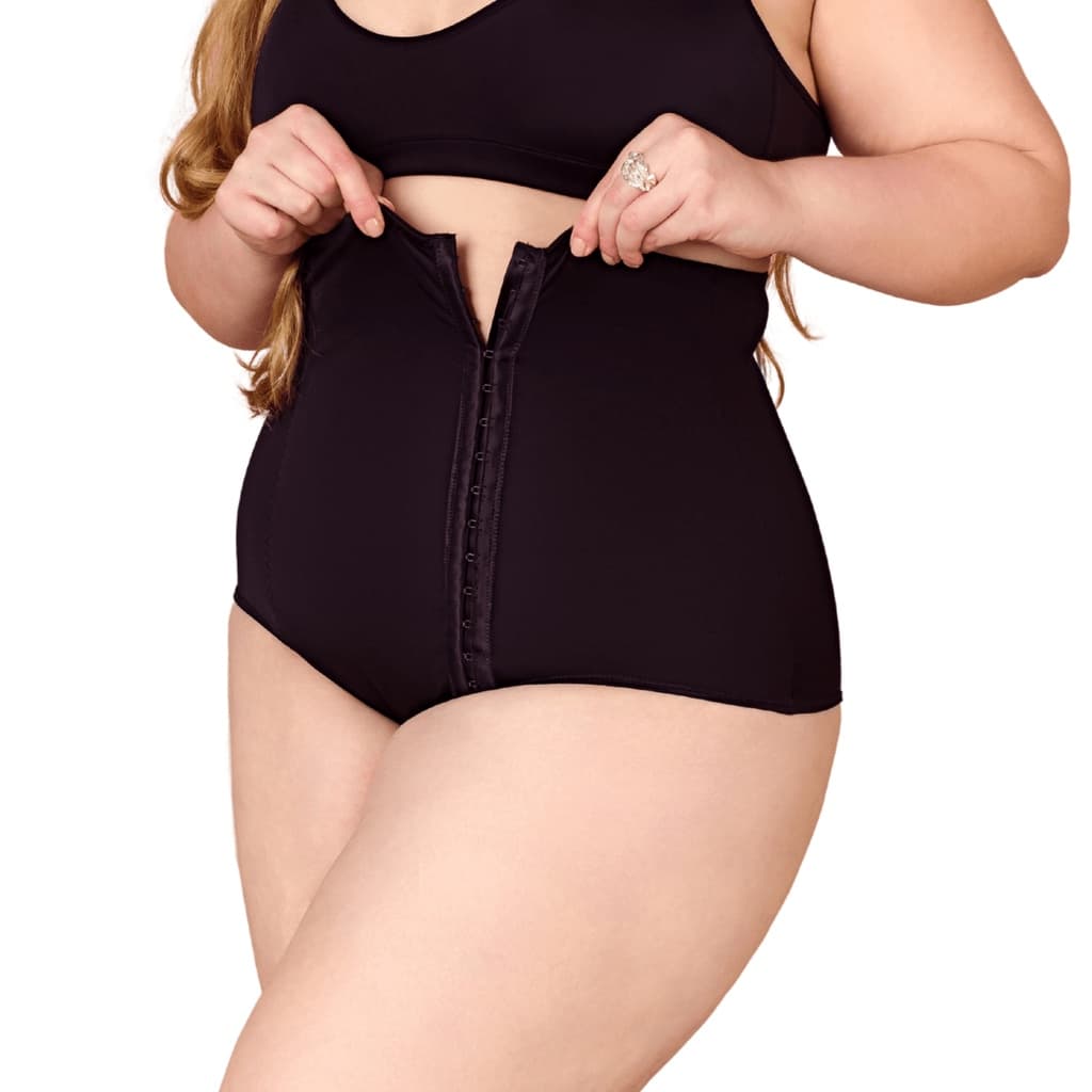 Cinta Alta Pós-parto Plus Size Modeladora Cintura com Fecho