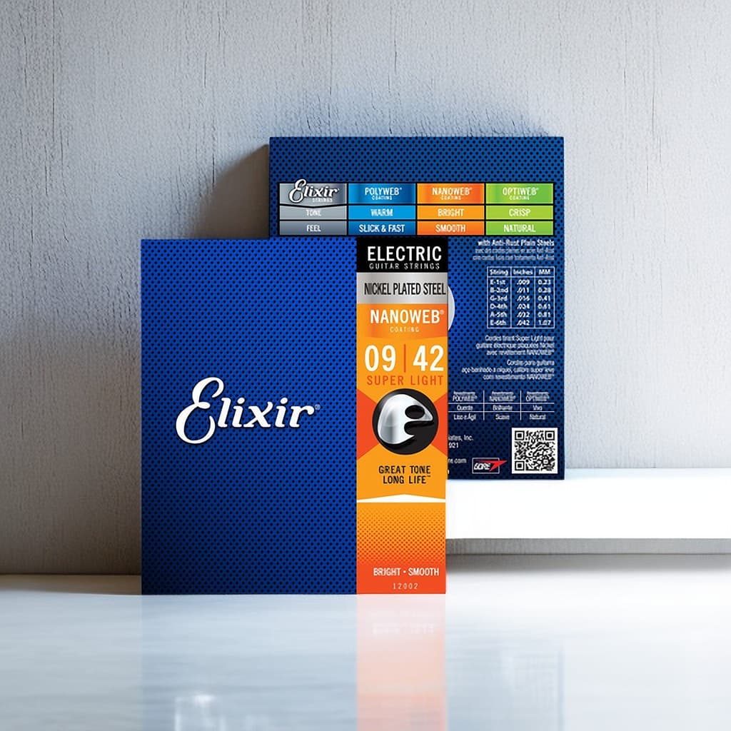 Elixir Cordas Banhadas A Níquel Para Guitarra Elétrica 12002 09-42 Acessórios Tom Rico Durável Escolha Amantes De Música