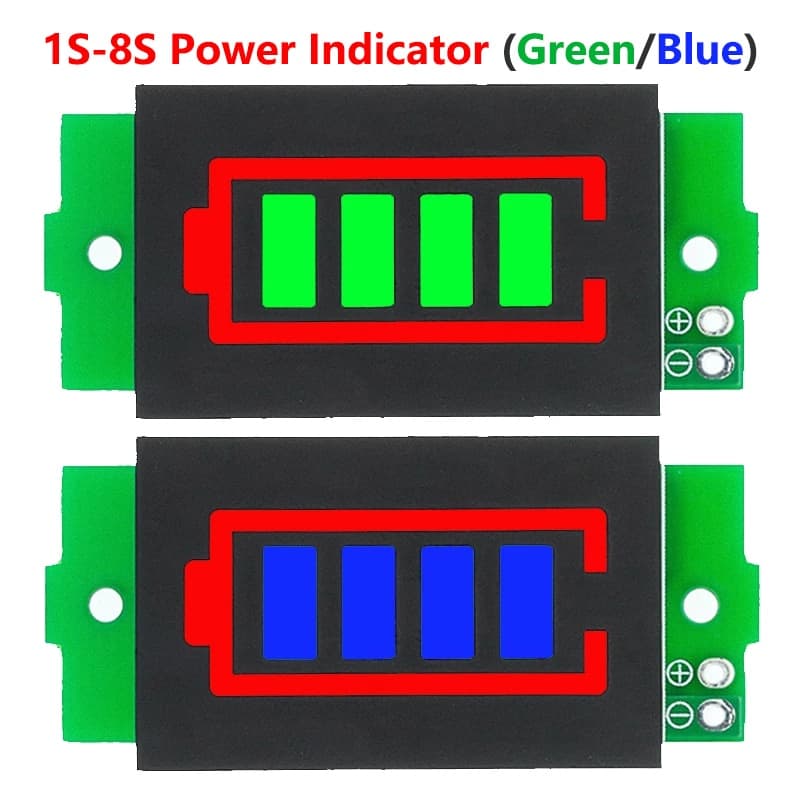 1-8S 1S/2S/3S/4S Módulo Indicador De Capacidade Da Bateria De Lítio De 3.7V 4.2V Display Testador De Energia Do Veículo Elétrico Li-ion