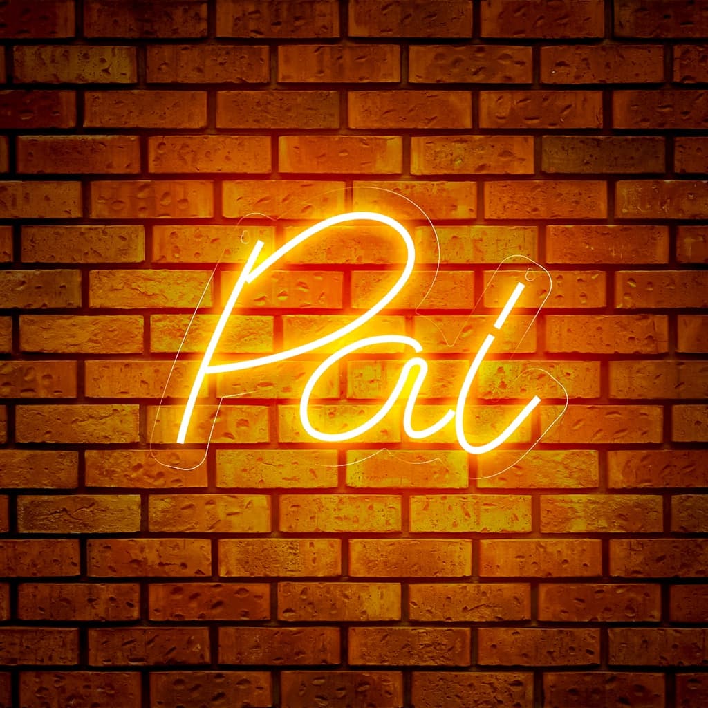 Painel Neon Led Pai Dia dos Pais Letreiro luminoso  acrílico Presente Pais Papais