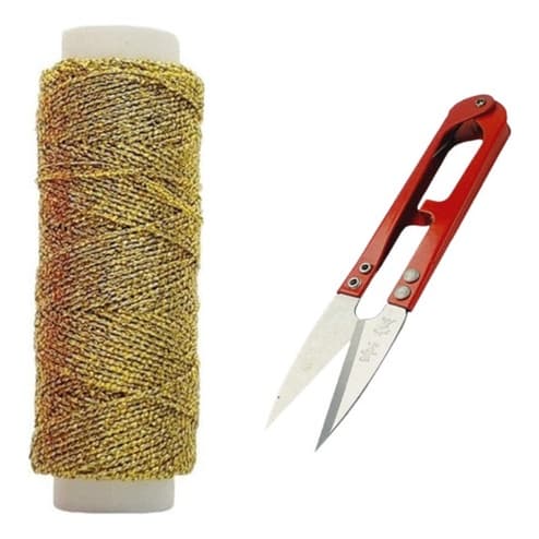 LASTEX COLORIDO 10 METROS + TESOURA ARREMATE KIT PARA ACABAMENTOS