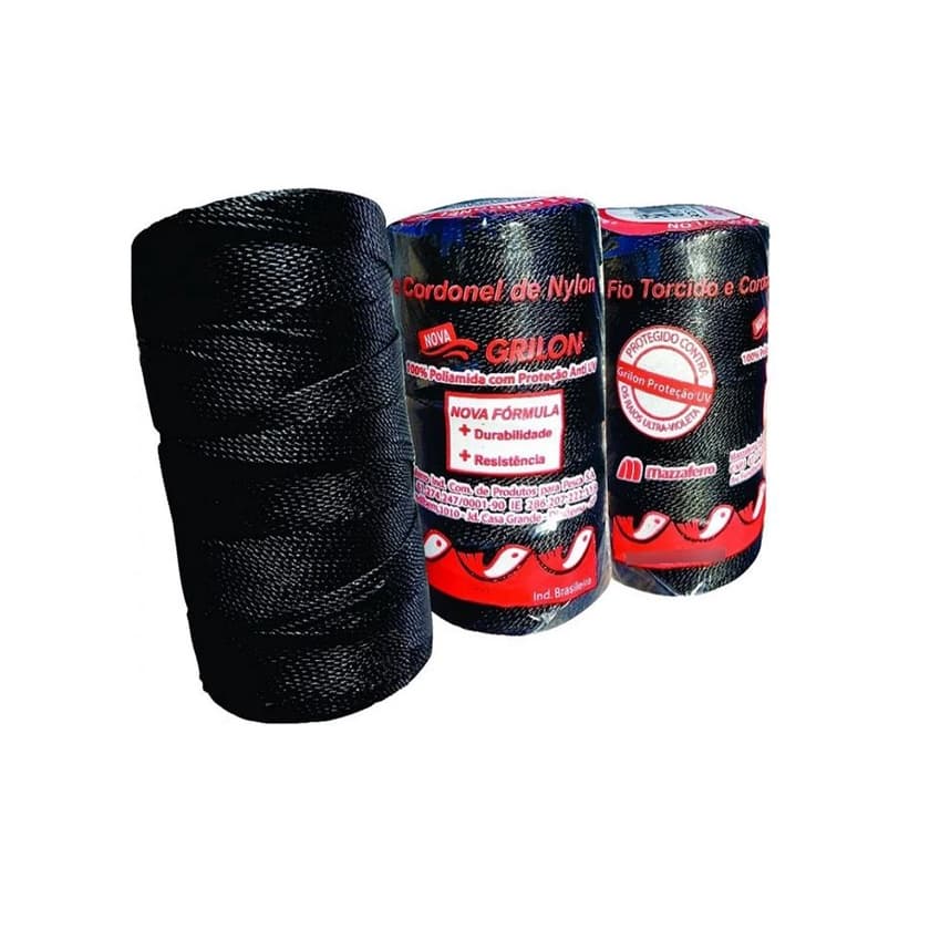 Fio Torcido Encala Grilon Branco Preto Cordonel 200 Gramas