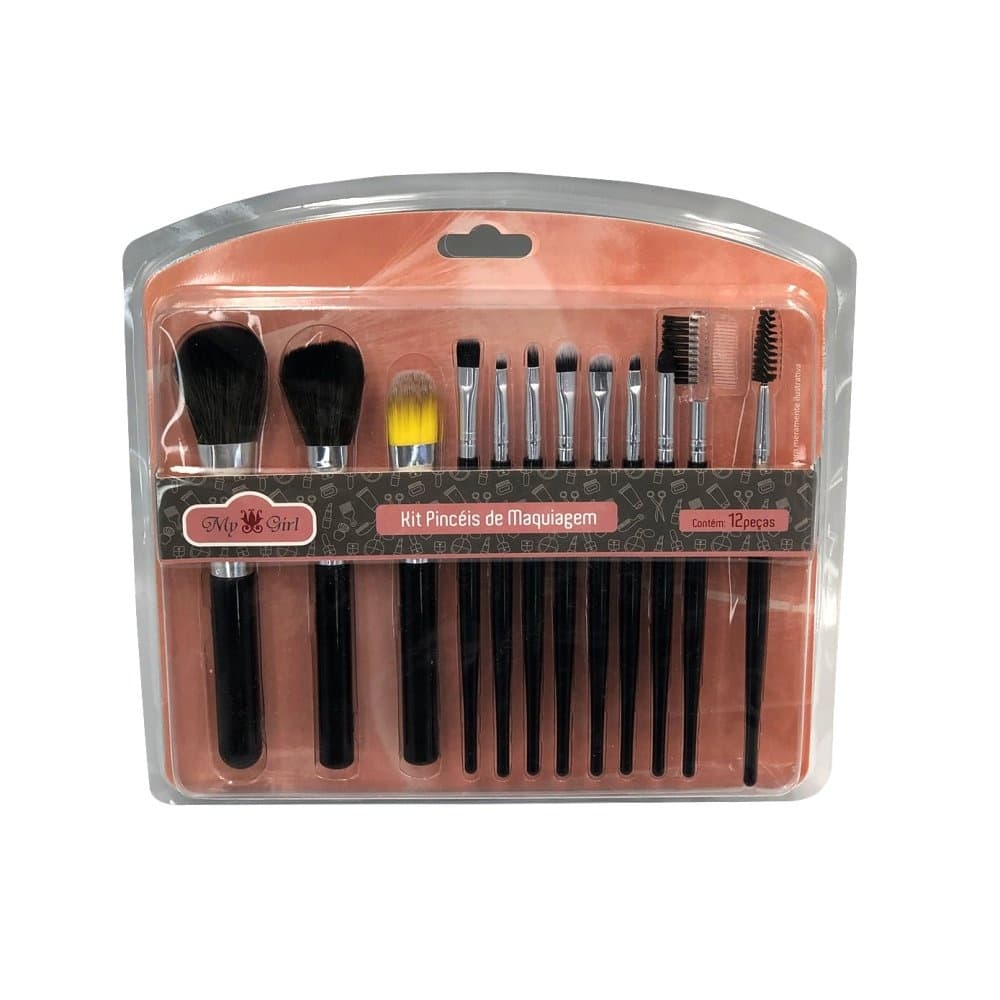 "Transforme sua rotina de maquiagem com o Kit 12 Pincéis de Maquiagem Profissional Sombra Contorno! Com pincéis específi