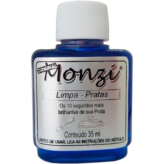 Limpa Pratas Monzi Original 35ml - Liquido para limpar pratas limpa pratas, folheados e joias