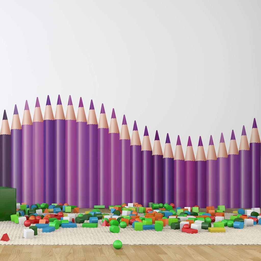 Adesivo de Parede Lapis de Cor Onda Lilás e Roxo