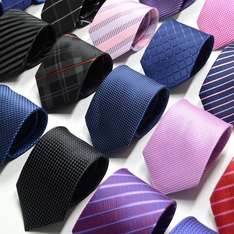8cm Homens Gravata Jacquard Formal Listrada Festa De Casamento Simples De Todas As Partidas