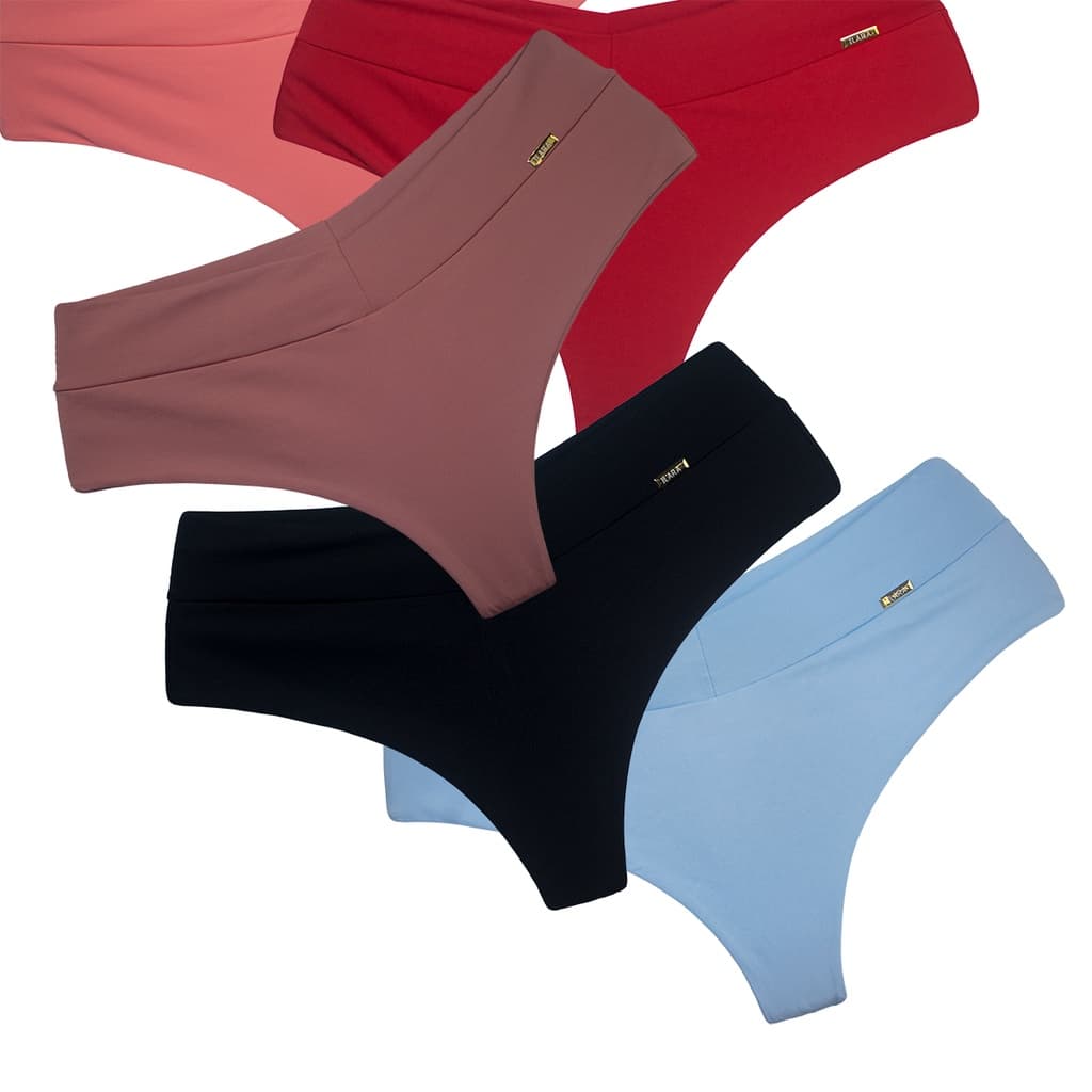 Kit 4 Calcinha Fio Dental Asa Delta Empina Bumbum Poliamida Elegante Feminina | Empório Da Roupa
