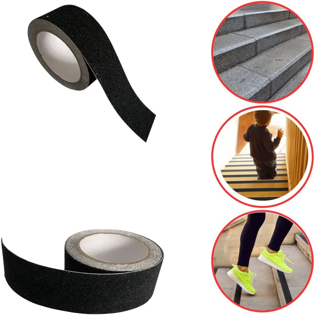 Fita Adesiva Antiderrapante Lixa Para Piso Escada Rampa 5m X 5cm fita antiderrapante fita antiderrapante 5m fita ante derrapante fita antiderrapante preta fitas antiderrapante externo fitas antiderrapante