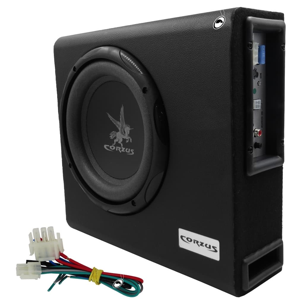 Caixa Amplificada Automotiva Mini Slim CXMS 200 8'' Polegadas 200W Corzus