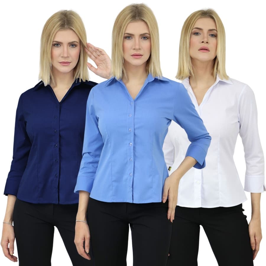 Camisa Feminina Manga 3/4 - Camisete