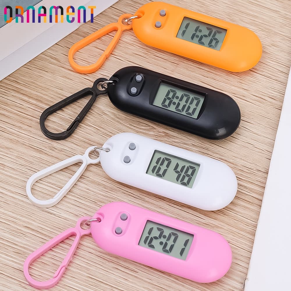 Relógio Eletrônico De Mesa Portátil LCD Display Digital Estudante Crianças Bolso Clcok Relógios De Teste Mochila Pendura