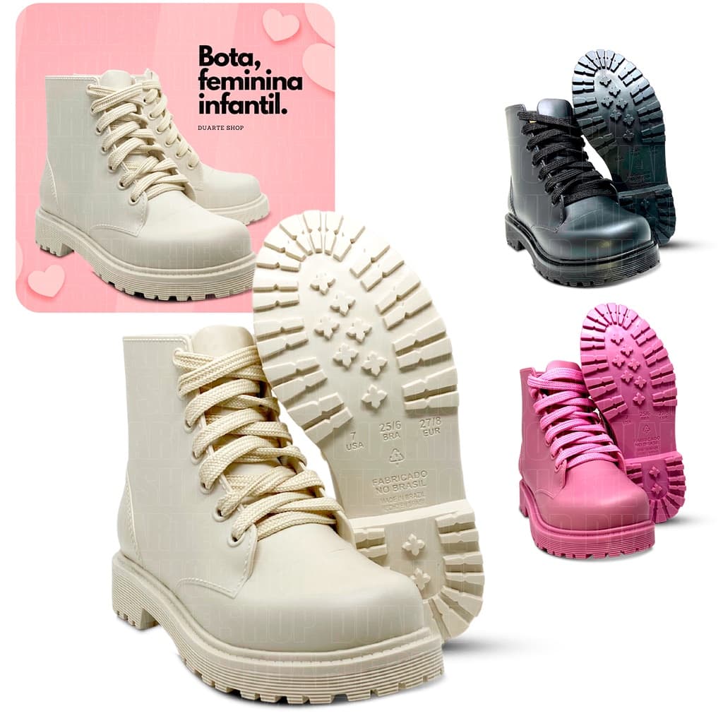 Bota Feminina Couro Coturno Bota Blogueira Cano Salto Baixo