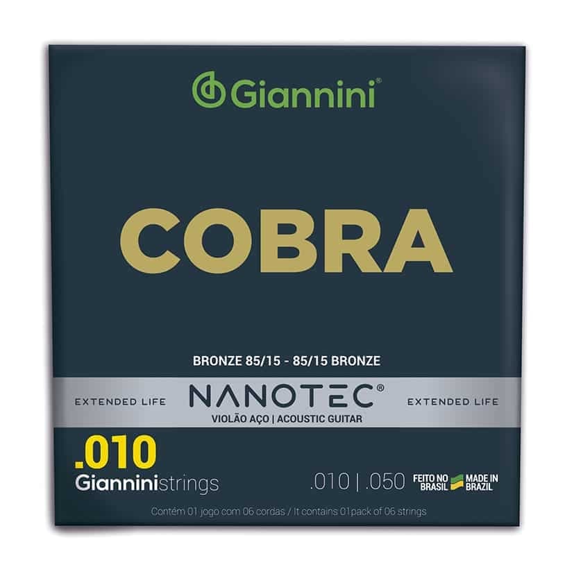 Encordoamento Giannini Violão 010 GEEFLE PN Nanotec 85/15
