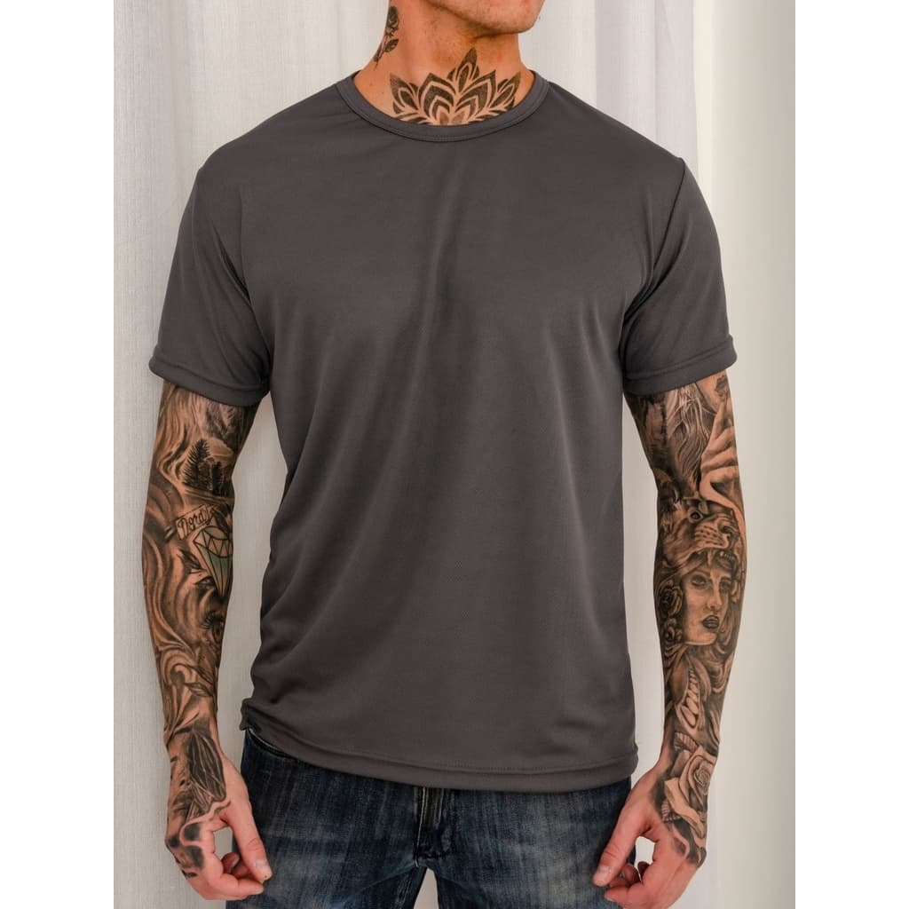 Camiseta Basica Cinza Dryfit