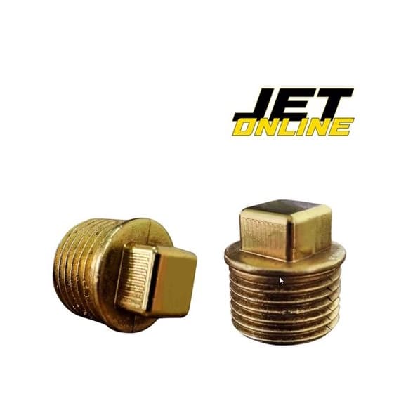 PLUG BUJÃO ROSCA MACHO METAL 1/2" METAL AMARELO