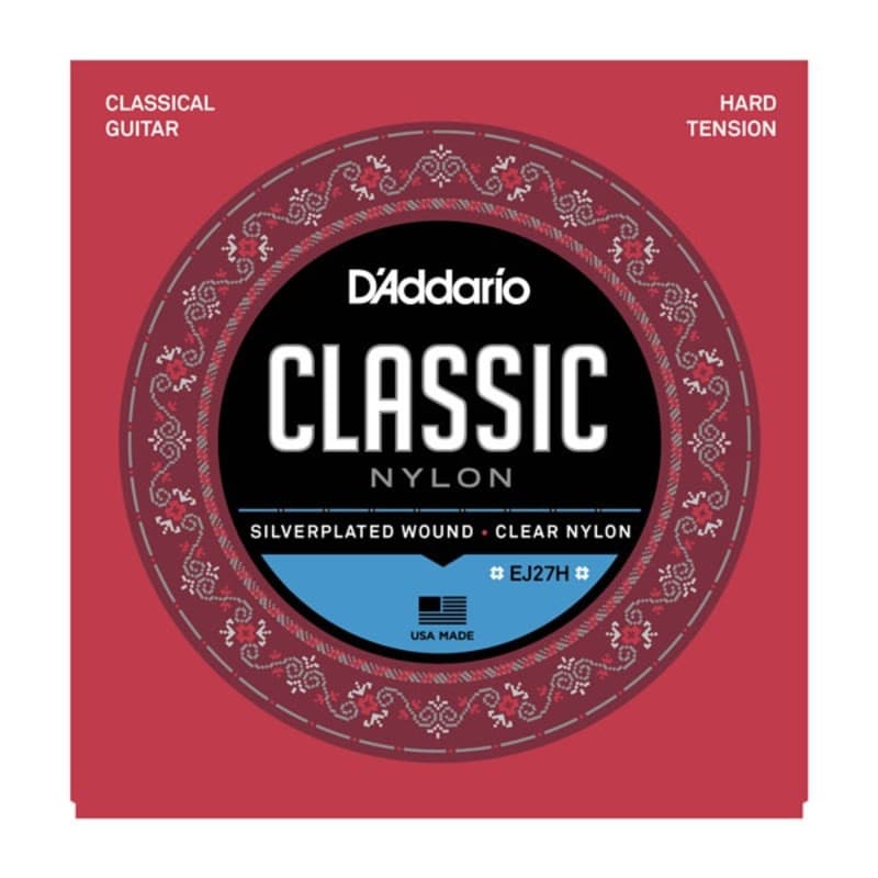 Encordoamento Nailon P/ Violão Corda Ej27h D'addario Hard Nylon