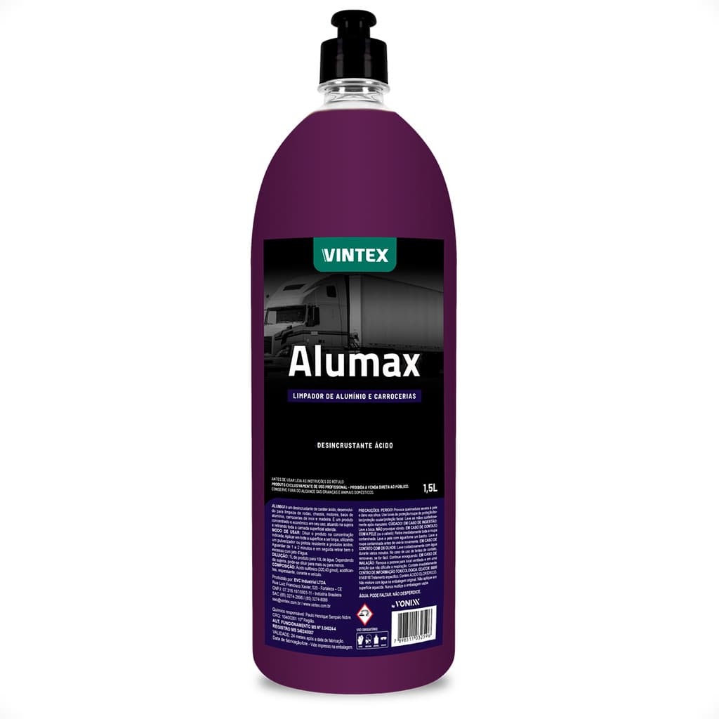 Limpador De Alumínio E Carrocerias Alumax 1,5 Litros Vonixx Concentrado