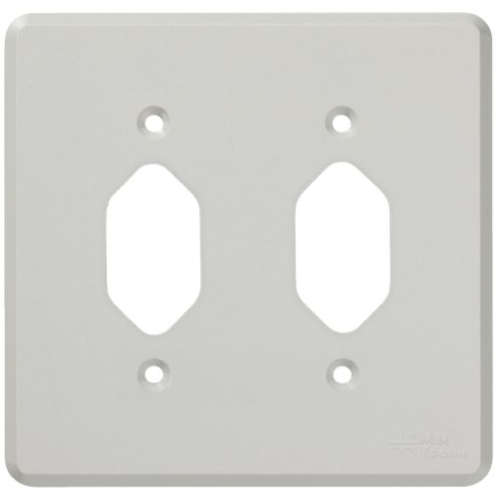 Placa 4X4 2 Tomadas Padrão NBR Cinza Clássica Mectronic para Instalação Elétrica