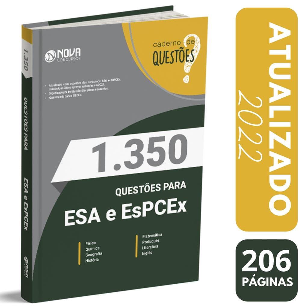 Apostila 1350 Questoes Gabaritadas ESA e EsPCEx - Ed. Nova