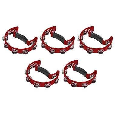 Pandeiro Meia Lua Liverpool Vermelho 5 Unidades PML001