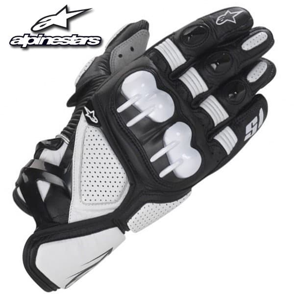 Alpinestars S1 Luvas De Corrida Motocicleta Couro Dedo Cheio Rua Equitação