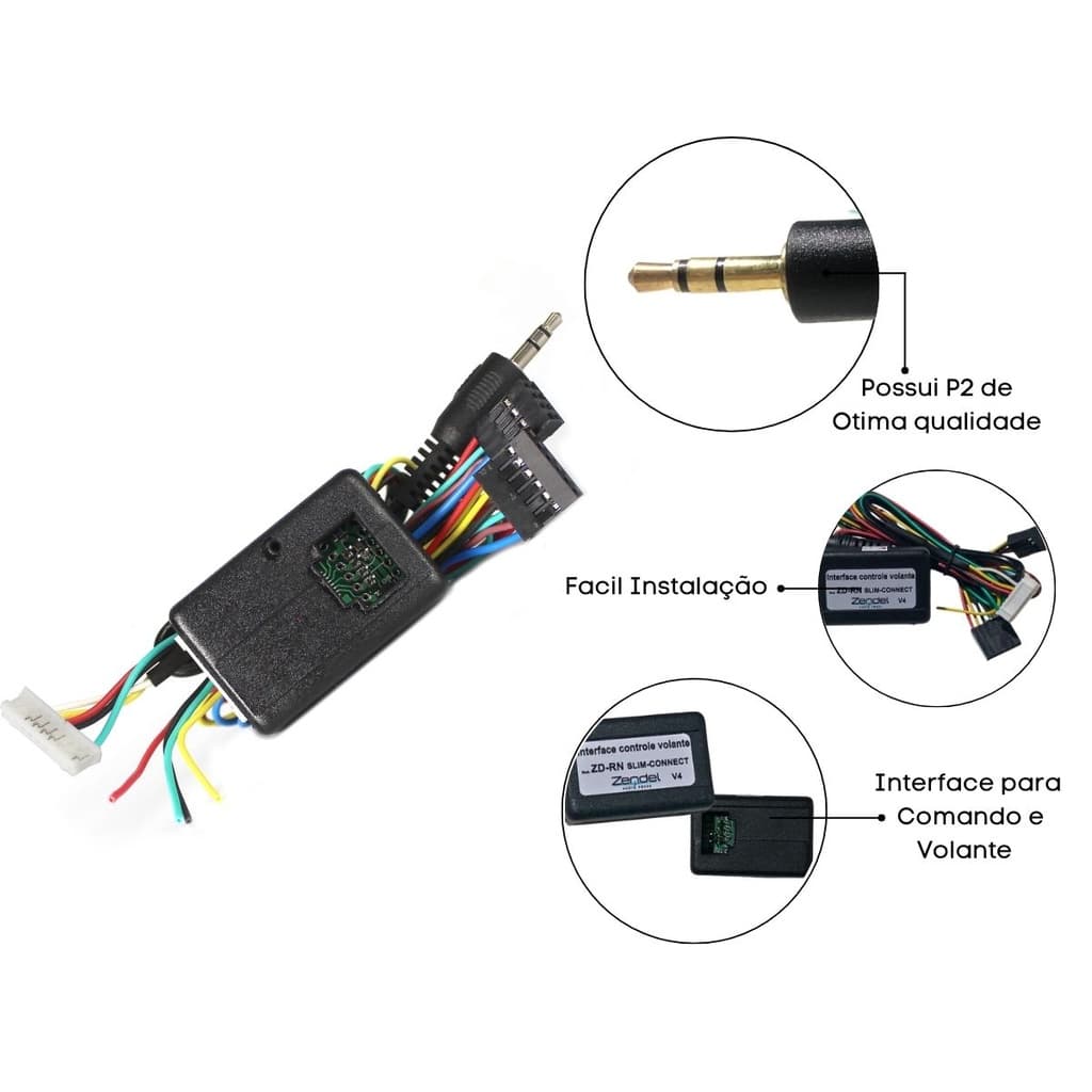 Interface Comando Volante Renault Megane 2007 A 2010 2011 Central Controle de Som no Volante do Veículo