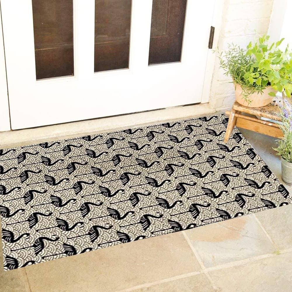 Tapete Capacho Avulso Porta Entrada 45 x 65 Borracha Antiderrapante Decorativo