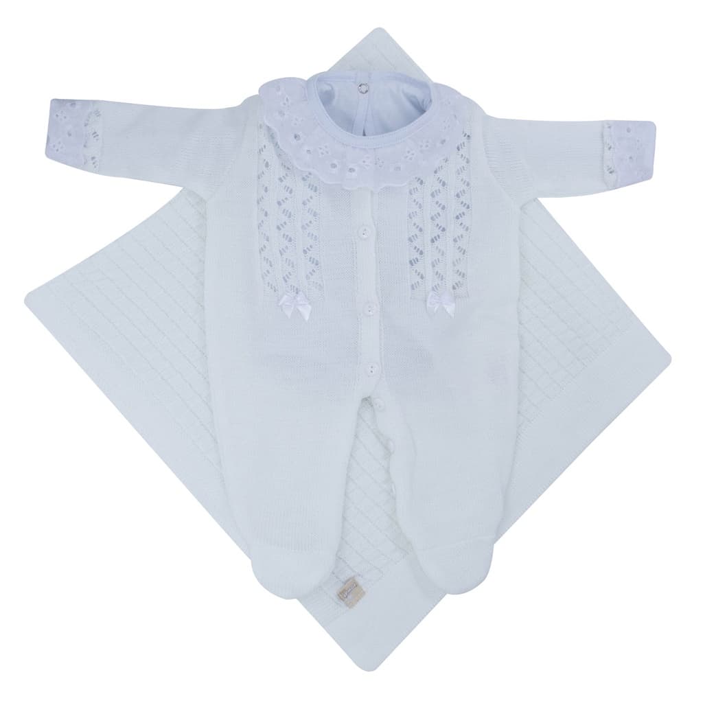 Kit de Maternidade Trabalhado e Body Gola e Punho de Renda