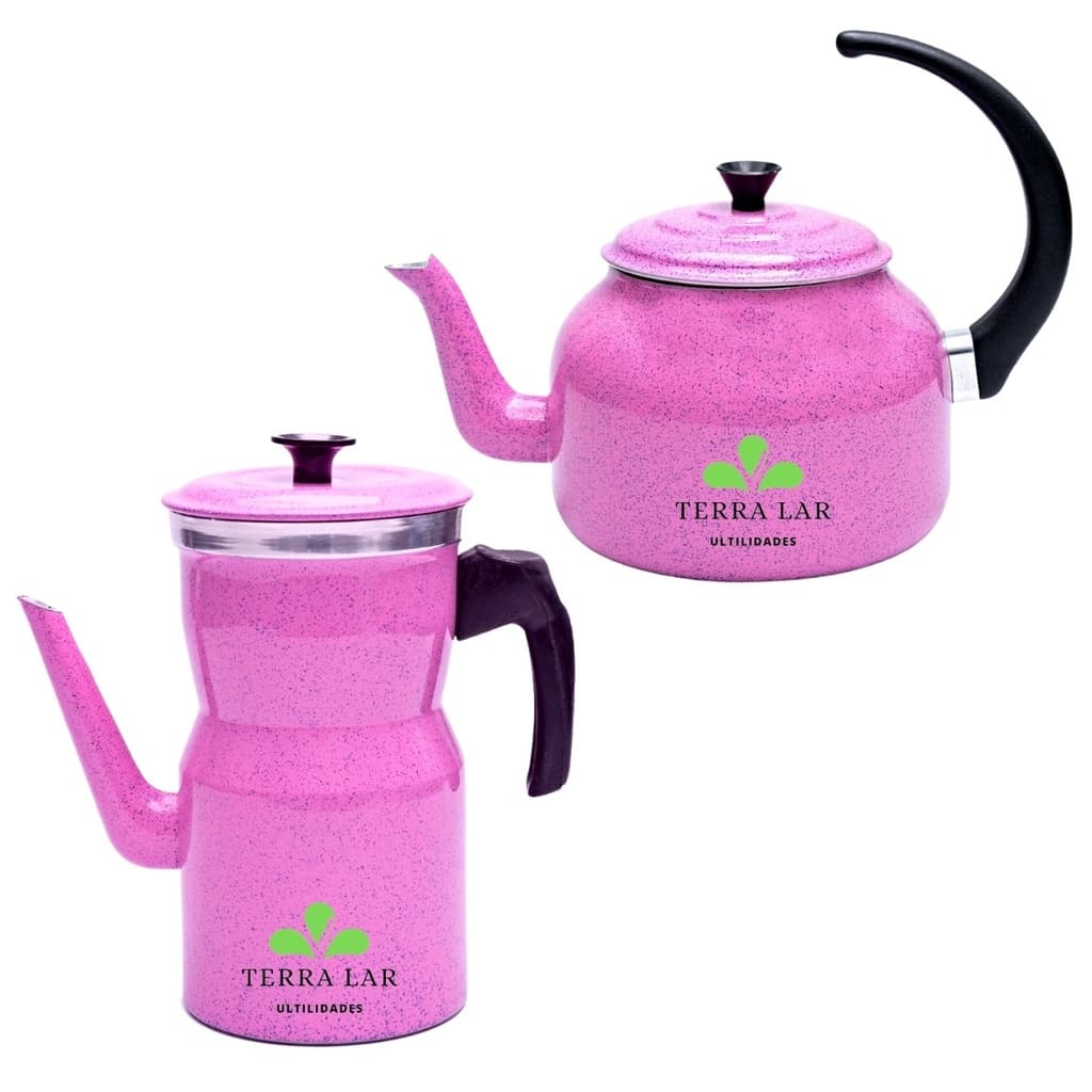 Kit Chaleira Bule Cafeteira Grande Para Café Chá Em Alumínio